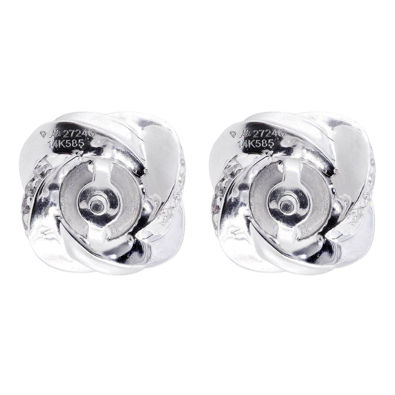 Diamond Stud Earrings For Men | 14K White Gold | 0.73 Carats