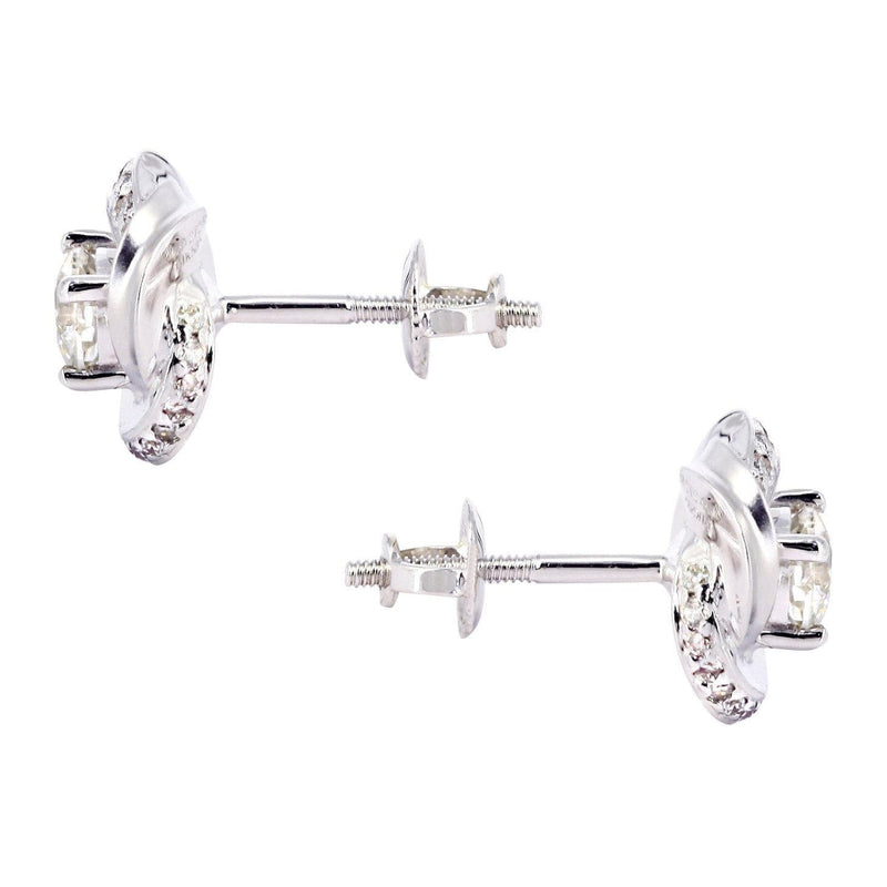 Diamond Stud Earrings For Men | 14K White Gold | 0.73 Carats