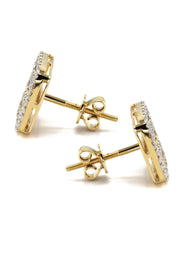 14K Yellow Gold Diamond Baguette Earrings For Men | 1.13 Carats | 2.7 Grams