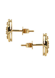 14K Yellow Gold Diamond Earrings For Men | 0.72 Carats | 2.92 Grams