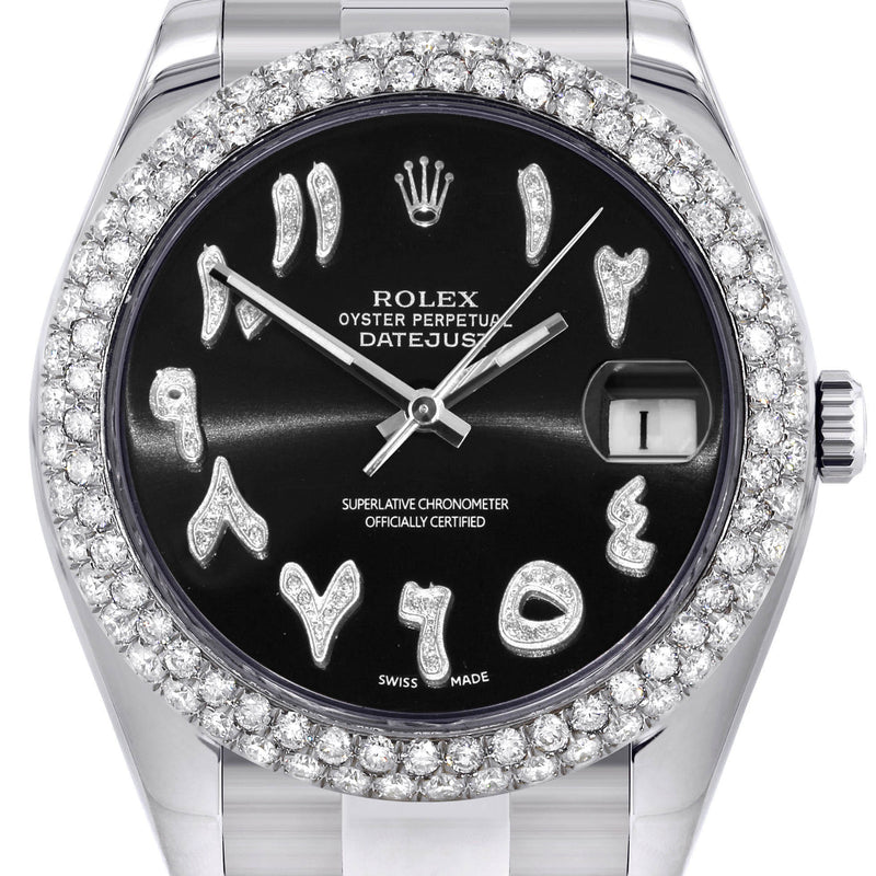 Rolex Datejust II Watch | 41 MM | Black Arabic Dial | Two Row | Oyster Band