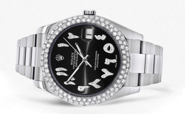 Rolex Datejust II Watch | 41 MM | Black Arabic Dial | Two Row | Oyster Band