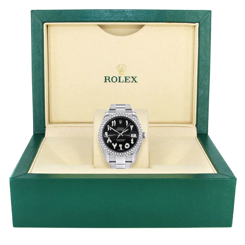 Womens Rolex Datejust II Watch | 41 MM | Black Arabic Dial | Two Row | Oyster Band