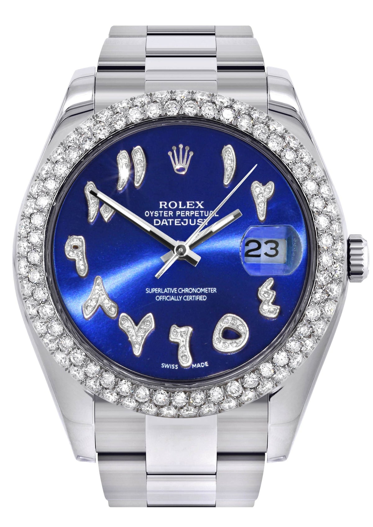Rolex Datejust II Watch | 41 MM | Blue Arabic Dial | Two Row | Oyster Band