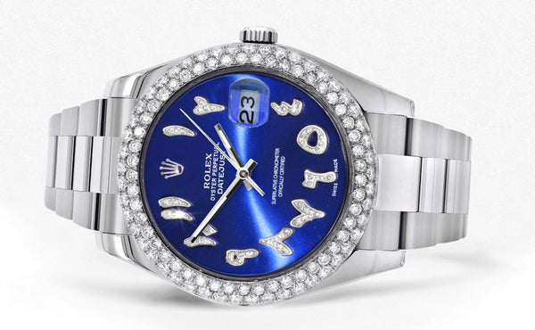 Rolex Datejust II Watch | 41 MM | Blue Arabic Dial | Two Row | Oyster Band