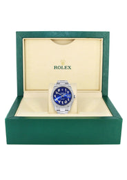 Rolex Datejust II Watch | 41 MM | Blue Arabic Dial | Two Row | Oyster Band