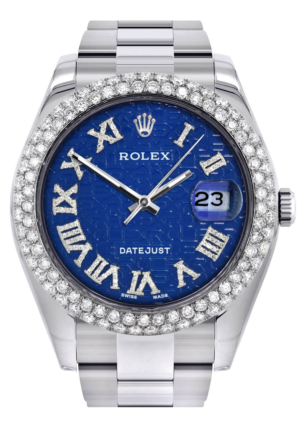 Rolex Datejust II Watch | 41 MM | Blue Texture Dial | Two Row | Oyster Band