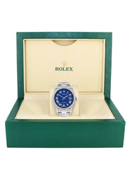 Womens Rolex Datejust II Watch | 41 MM | Blue Texture Dial | Two Row | Oyster Band