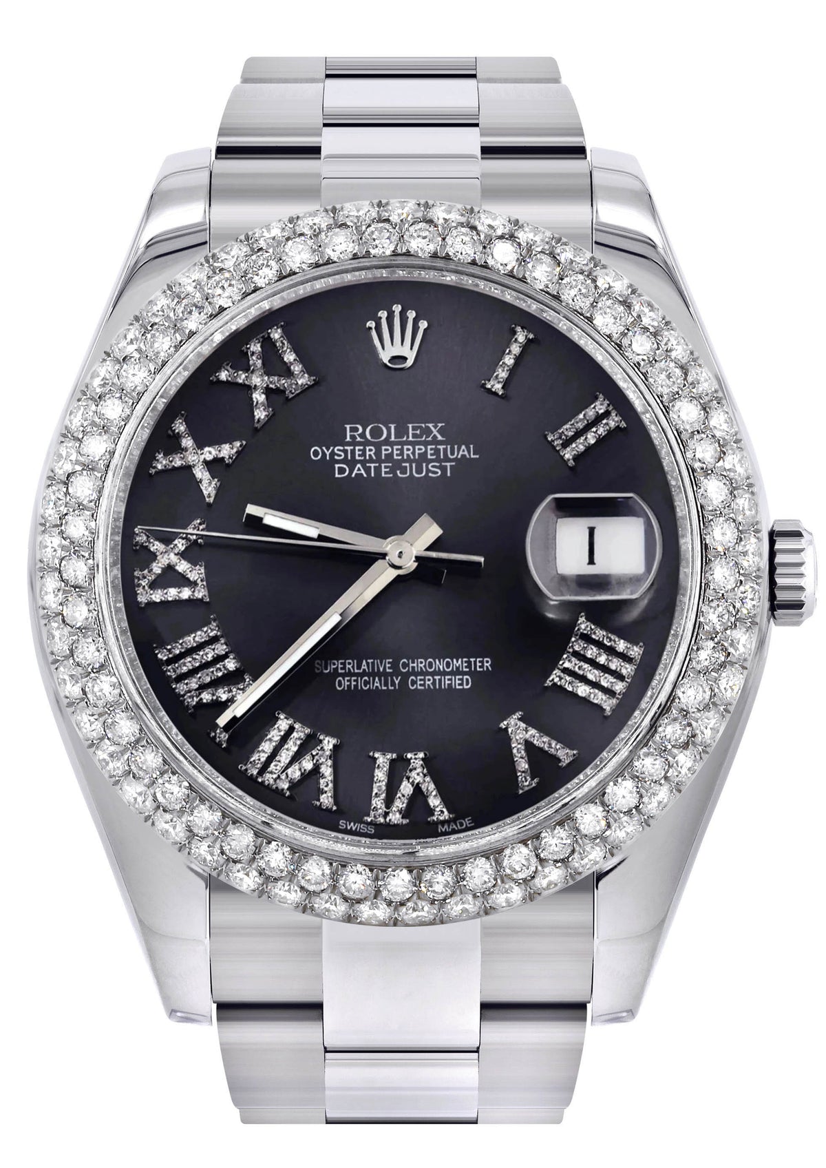 Rolex Datejust II Watch | 41 MM | Dark Gray Roman Numeral Dial | Two Row | Oyster Band