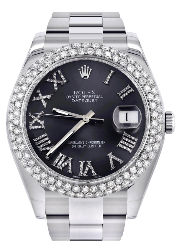 Rolex Datejust II Watch | 41 MM | Dark Gray Roman Numeral Dial | Two Row | Oyster Band