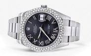 Rolex Datejust II Watch | 41 MM | Dark Gray Roman Numeral Dial | Two Row | Oyster Band