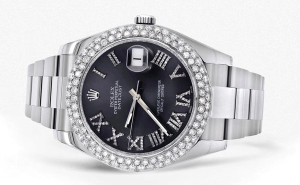 Rolex Datejust II Watch | 41 MM | Dark Gray Roman Numeral Dial | Two Row | Oyster Band