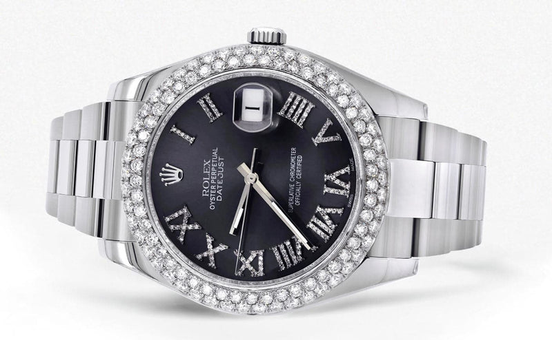 Rolex Datejust II Watch | 41 MM | Dark Gray Roman Numeral Dial | Two Row | Oyster Band