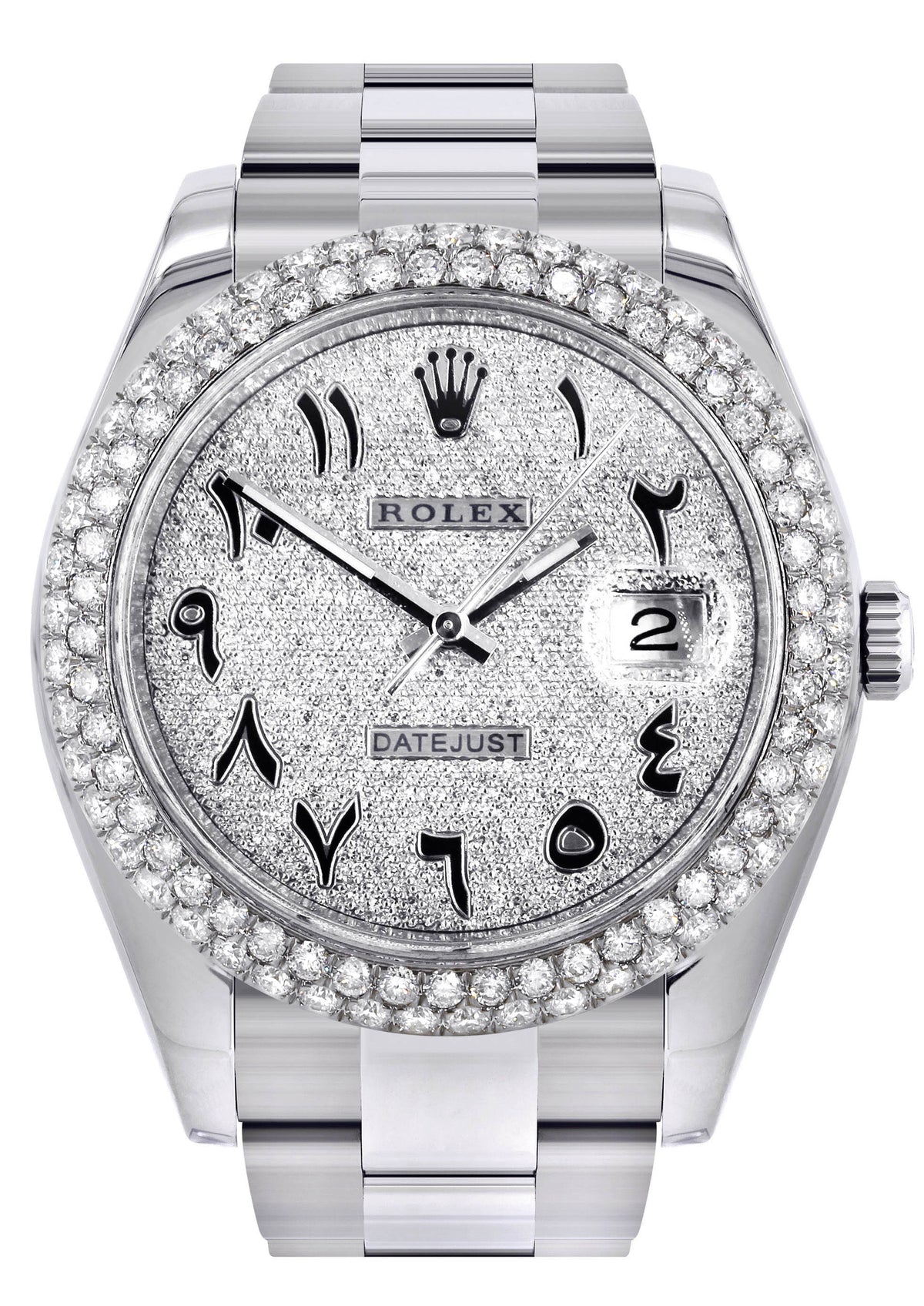 Rolex Datejust II Watch | 41 MM | Diamond Arabic Numeral Dial | Two Row | Oyster Band