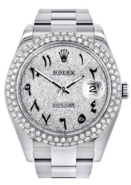 Rolex Datejust II Watch | 41 MM | Diamond Arabic Numeral Dial | Two Row | Oyster Band