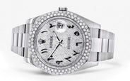 Rolex Datejust II Watch | 41 MM | Diamond Arabic Numeral Dial | Two Row | Oyster Band