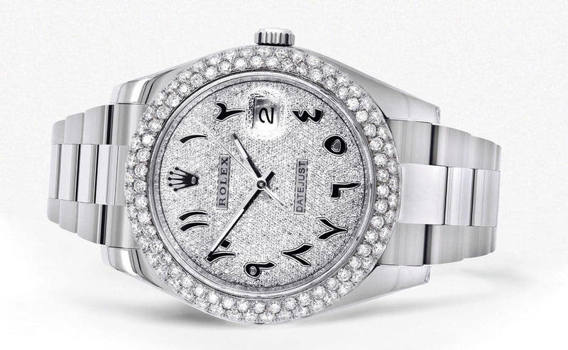 Rolex Datejust II Watch | 41 MM | Diamond Arabic Numeral Dial | Two Row | Oyster Band