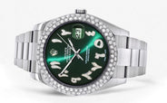 Rolex Datejust II Watch | 41 MM | Green Arabic Numeral Dial | Two Row | Oyster Band