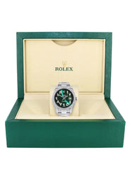 Womens Rolex Datejust II Watch | 41 MM | Green Arabic Numeral Dial | Two Row | Oyster Band