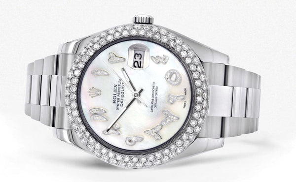 Rolex Datejust II Watch | 41 MM | Mother of Pearl Arabic Numeral Dial | Two Row | Oyster Band