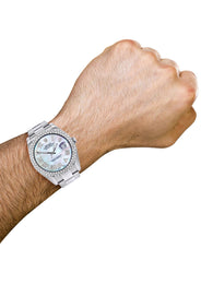 Rolex Datejust II Watch | 41 MM | Mother of Pearl Roman Numeral Dial | Two Row | Oyster Band