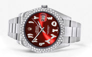 Rolex Datejust II Watch | 41 MM | Red Arabic Numeral Dial | Two Row | Oyster Band