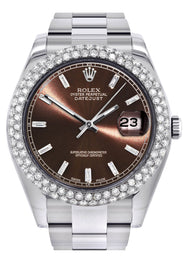 Rolex Datejust II Watch | 41 MM | Brown Dial | Two Row | Oyster Band