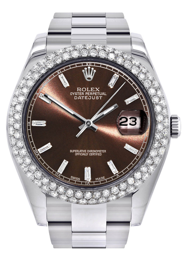 Womens Rolex Datejust II Watch | 41 MM | Brown Dial | Two Row | Oyster Band