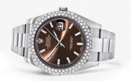 Womens Rolex Datejust II Watch | 41 MM | Brown Dial | Two Row | Oyster Band