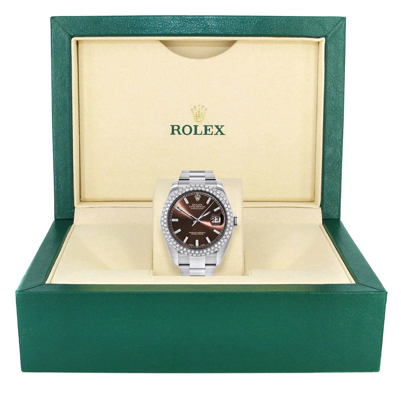Rolex Datejust II Watch | 41 MM | Brown Dial | Two Row | Oyster Band