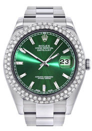 Rolex Datejust II Watch | 41 MM | Green Dial | Two Row | Oyster Band