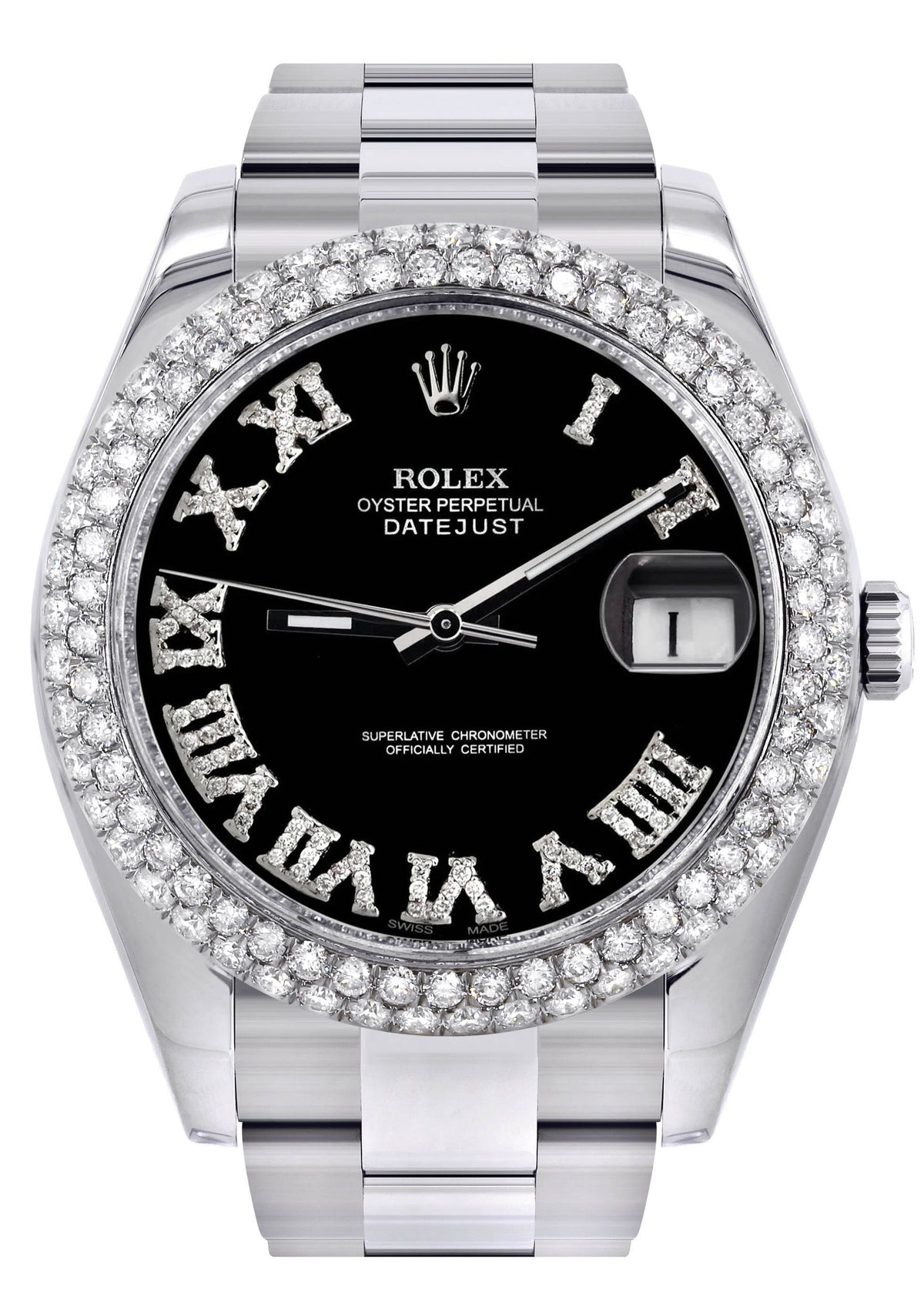 Rolex Datejust II Watch | 41 MM | Black Roman Numeral Dial | Two Row | Oyster Band