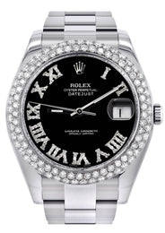 Rolex Datejust II Watch | 41 MM | Black Roman Numeral Dial | Two Row | Oyster Band
