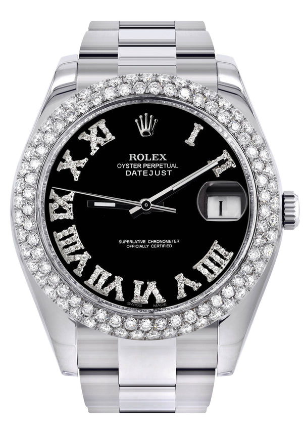 Rolex Datejust II Watch | 41 MM | Black Roman Numeral Dial | Two Row | Oyster Band