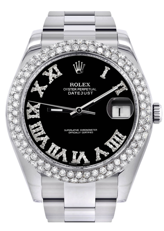 Rolex Datejust II Watch | 41 MM | Black Roman Numeral Dial | Two Row | Oyster Band