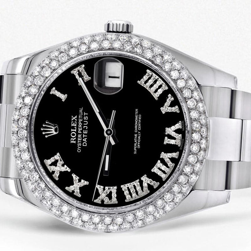 Rolex Datejust II Watch | 41 MM | Black Roman Numeral Dial | Two Row | Oyster Band