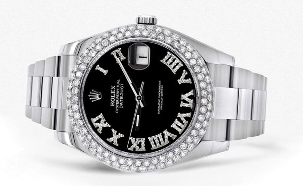 Rolex Datejust II Watch | 41 MM | Black Roman Numeral Dial | Two Row | Oyster Band