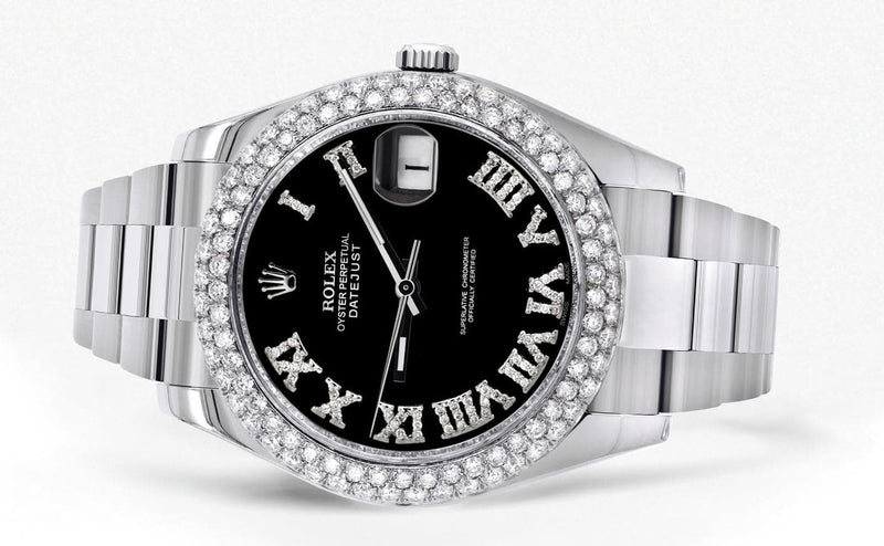 Rolex Datejust II Watch | 41 MM | Black Roman Numeral Dial | Two Row | Oyster Band