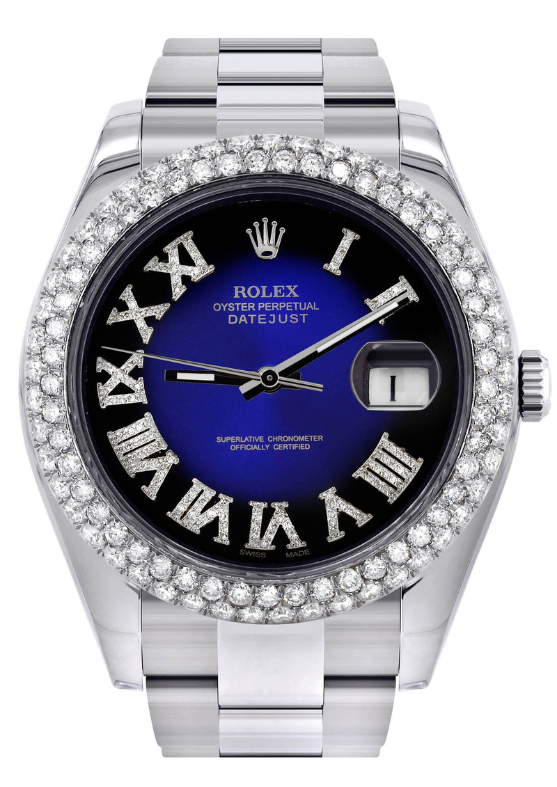 Rolex Datejust II Watch | 41 MM | Blue Black Roman Numeral Dial | Two Row | Oyster Band