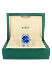 Womens Rolex Datejust II Watch | 41 MM | Blue Roman Numeral Dial | Two Row | Oyster Band