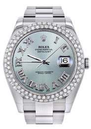 Rolex Datejust II Watch | 41 MM | Turquoise Roman Numeral Dial | Two Row | Oyster Band