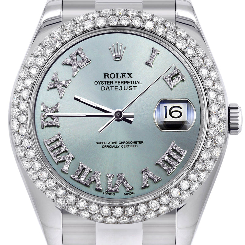 Womens Rolex Datejust II Watch | 41 MM | Turquoise Roman Numeral Dial | Two Row | Oyster Band
