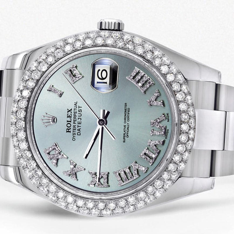 Rolex Datejust II Watch | 41 MM | Turquoise Roman Numeral Dial | Two Row | Oyster Band