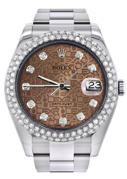 Rolex Datejust II Watch | 41 MM | Brown Texture Dial | Two Row | Oyster Band