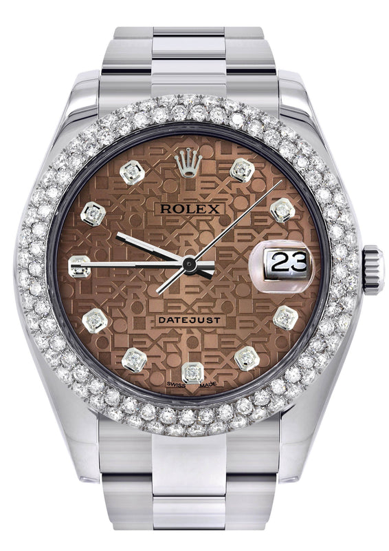 Rolex Datejust II Watch | 41 MM | Brown Texture Dial | Two Row | Oyster Band