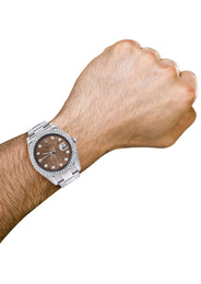 Rolex Datejust II Watch | 41 MM | Brown Texture Dial | Two Row | Oyster Band