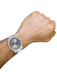 Rolex Datejust II Watch | 41 MM | Silver Roman Numeral Dial | Two Row | Oyster Band