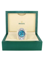Womens Rolex Datejust II Watch | 41 MM | Aquamarine Mother of Pearl Dial | Two Row | Oyster Band