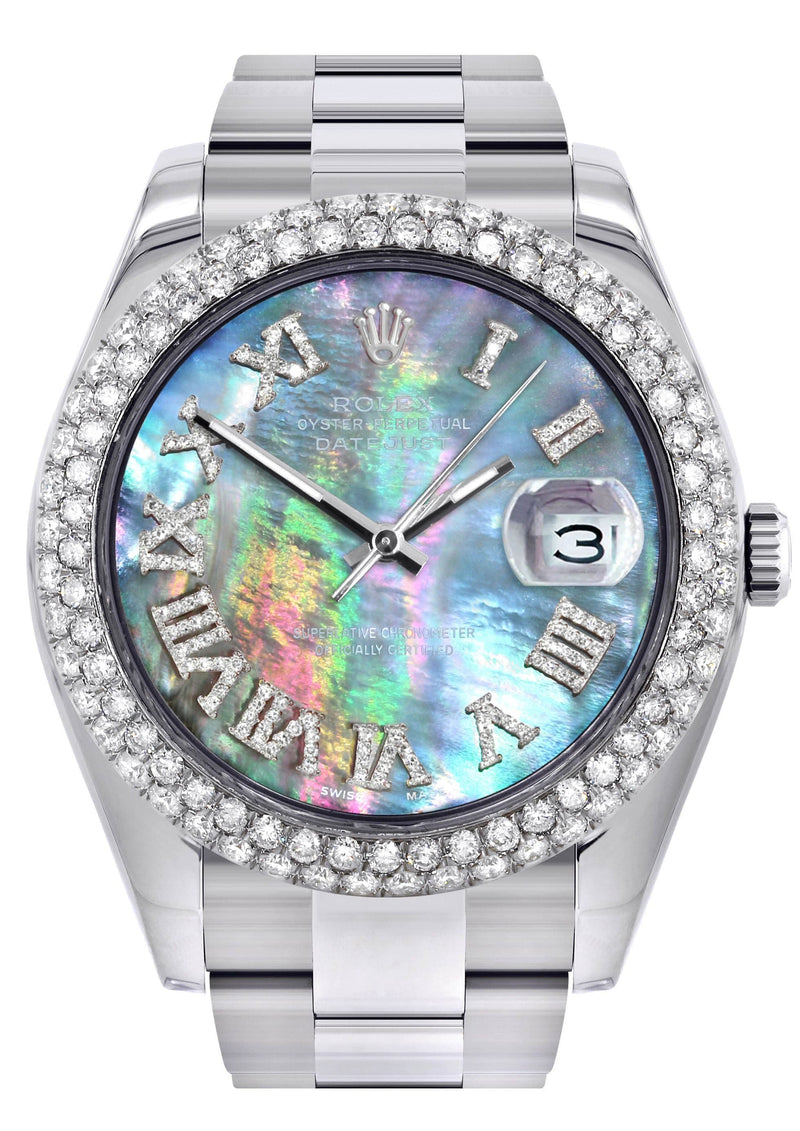 Rolex Datejust II Watch | 41 MM | Dark Mother of Pearl Dial | Two Row | Oyster Band
