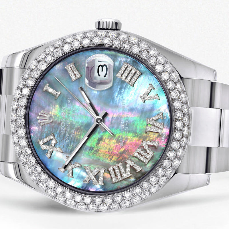 Womens Rolex Datejust II Watch | 41 MM | Dark Mother of Pearl Dial | Two Row | Oyster Band